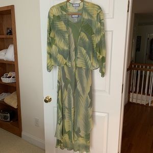 Tea length silk dress